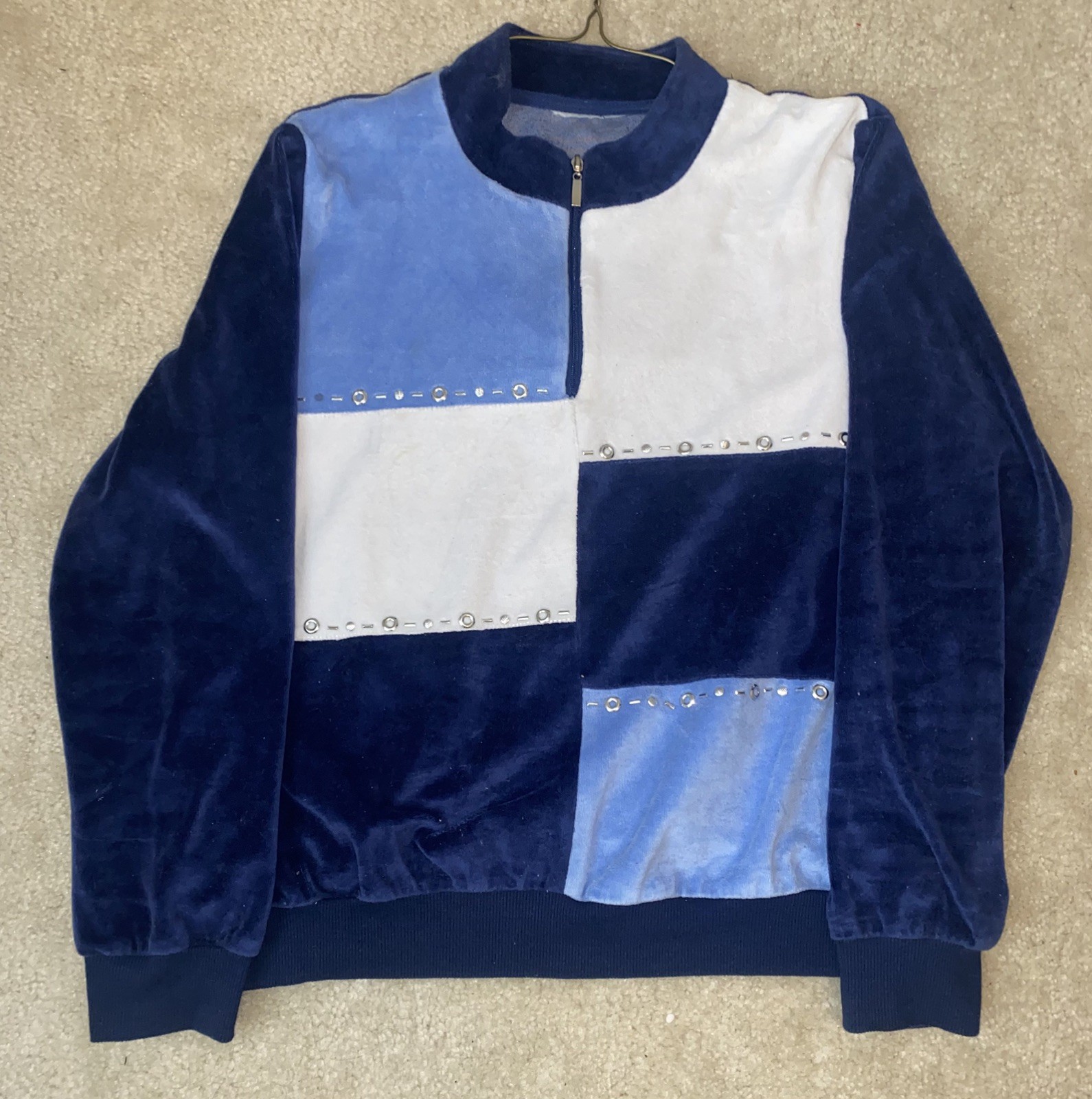 Alfred Dunner Retro Funky Women’s Zip Up Pullover Size S
