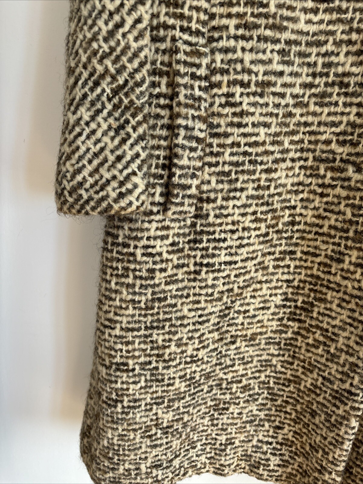 Herbert Bass Wool Coat M* Big Buttons Union Label True Vintage Boucle Nubby