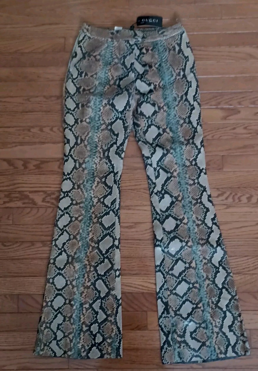 1990&rsquo;s Tom Ford for Gucci Genuine Python skin pants Euro SIZE 42 NWT