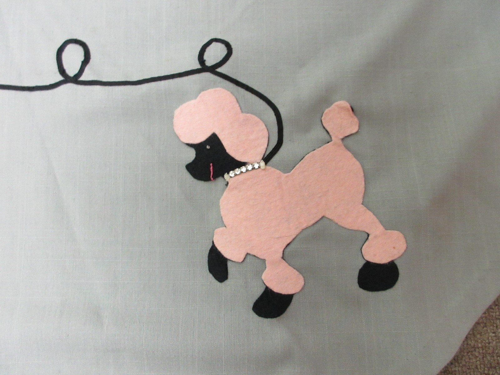 Vintage Light Grey 70s does 50s Poodle Skirt