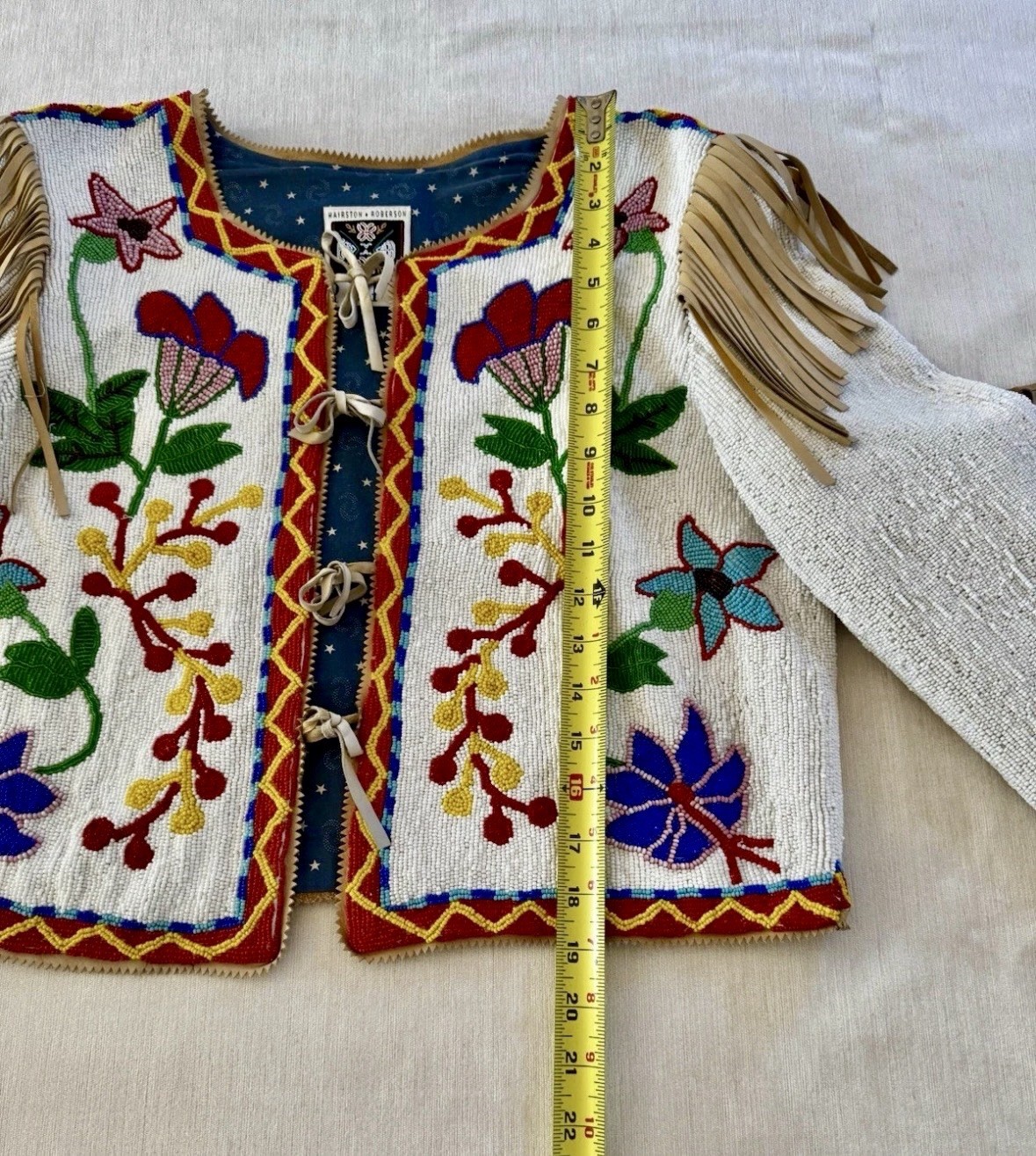 Hairston Roberson Museum-Quality Fully Beaded Native American–Style Jacket XS-S