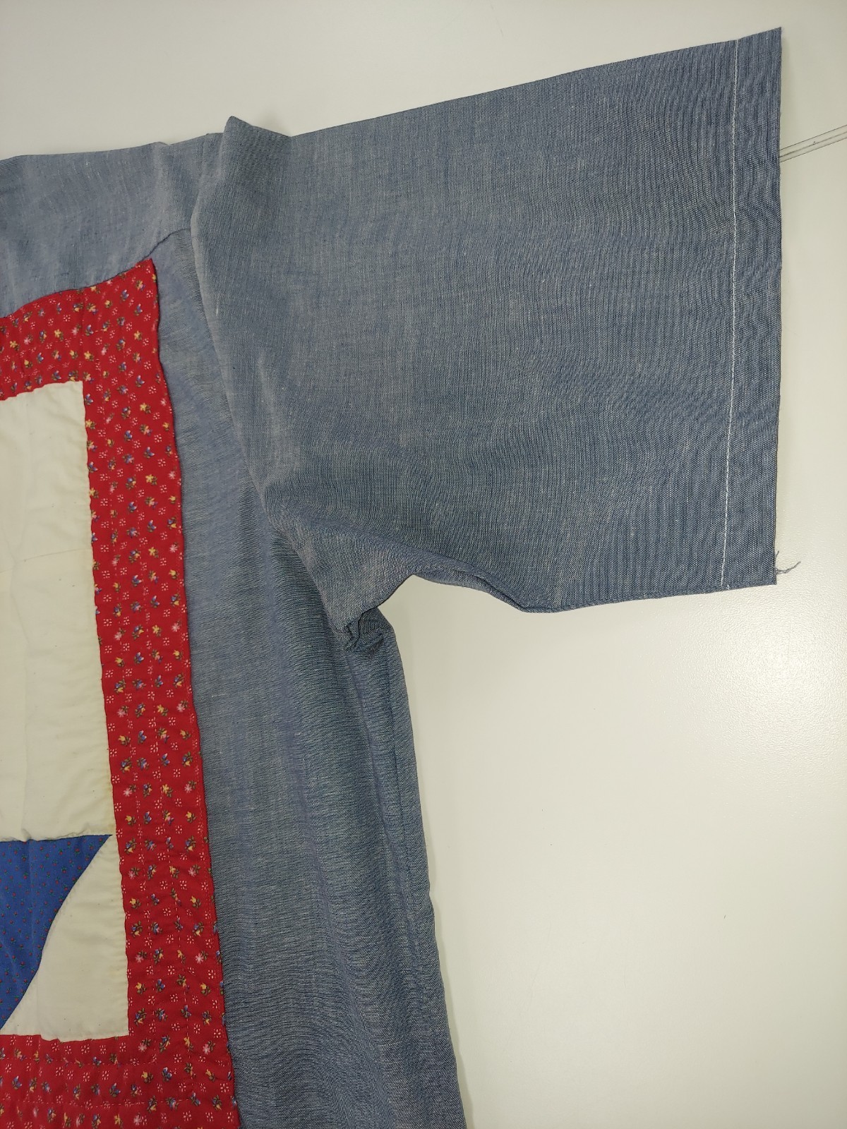 Vintage Sears Fieldmaster Chambray Button Up Horse Patriotic Western Boho Native