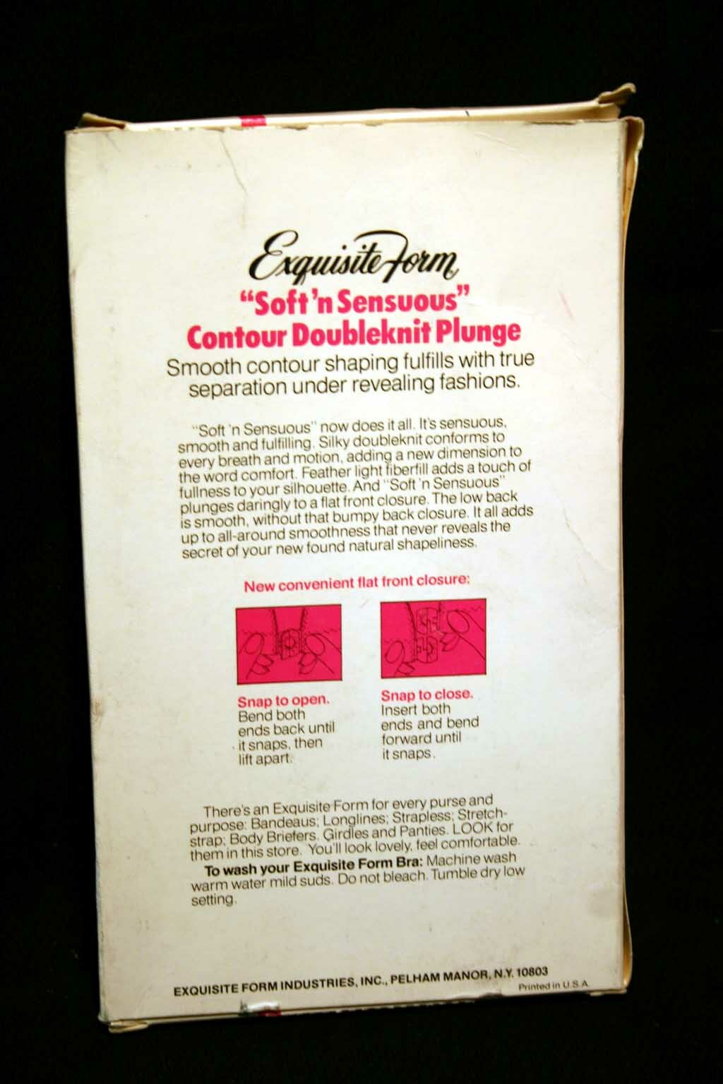 32C VTG 70s NOS Nylon FRONT CLOSE Bra Soft&rsquo;n Sensuous Exquisite Form P3489 1970s