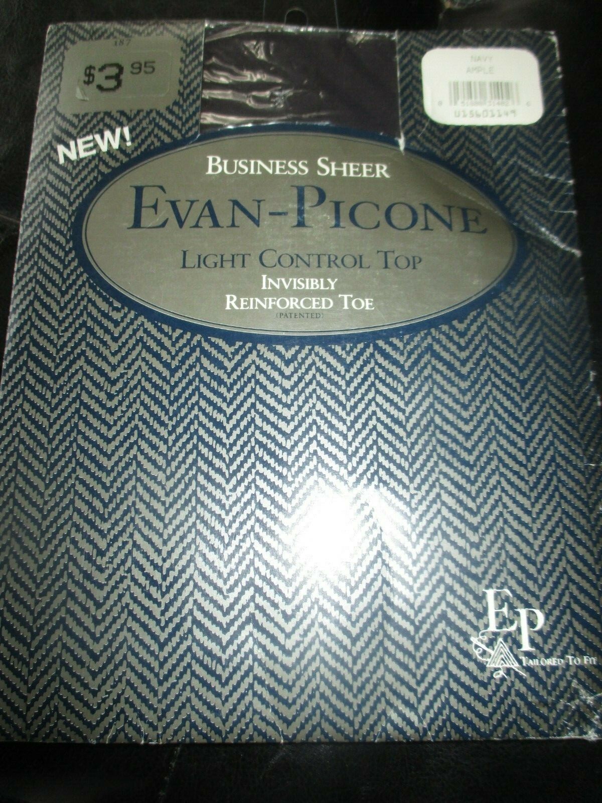 EVAN-PICONE Vintage NAVY Nylon/Lycra PANTYHOSE – Size AMPLE-145-200 lbs-1980&rsquo;s