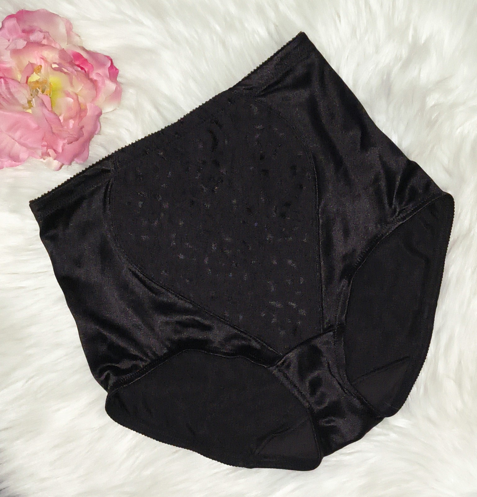 Vintage Black SATIN Playtex 18 Hour Panty Girdle Style 2102 Size L/7