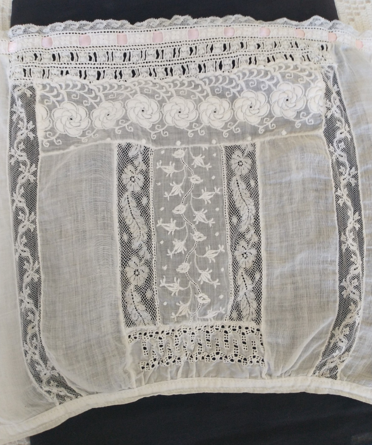Antique Edwardian Victorian Camisole Corset Cover Camisole Lace-Lace-Lace