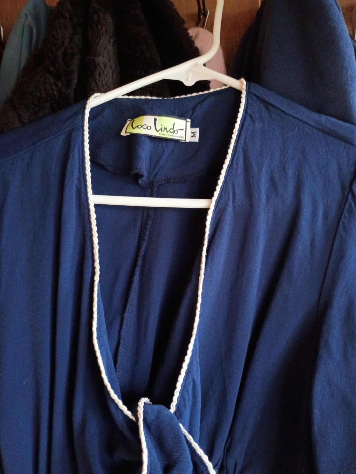 Blue Silk Crepe Like Dress Size M