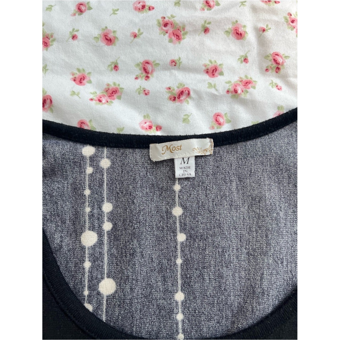 vintage y2k black floral babydoll dress/top