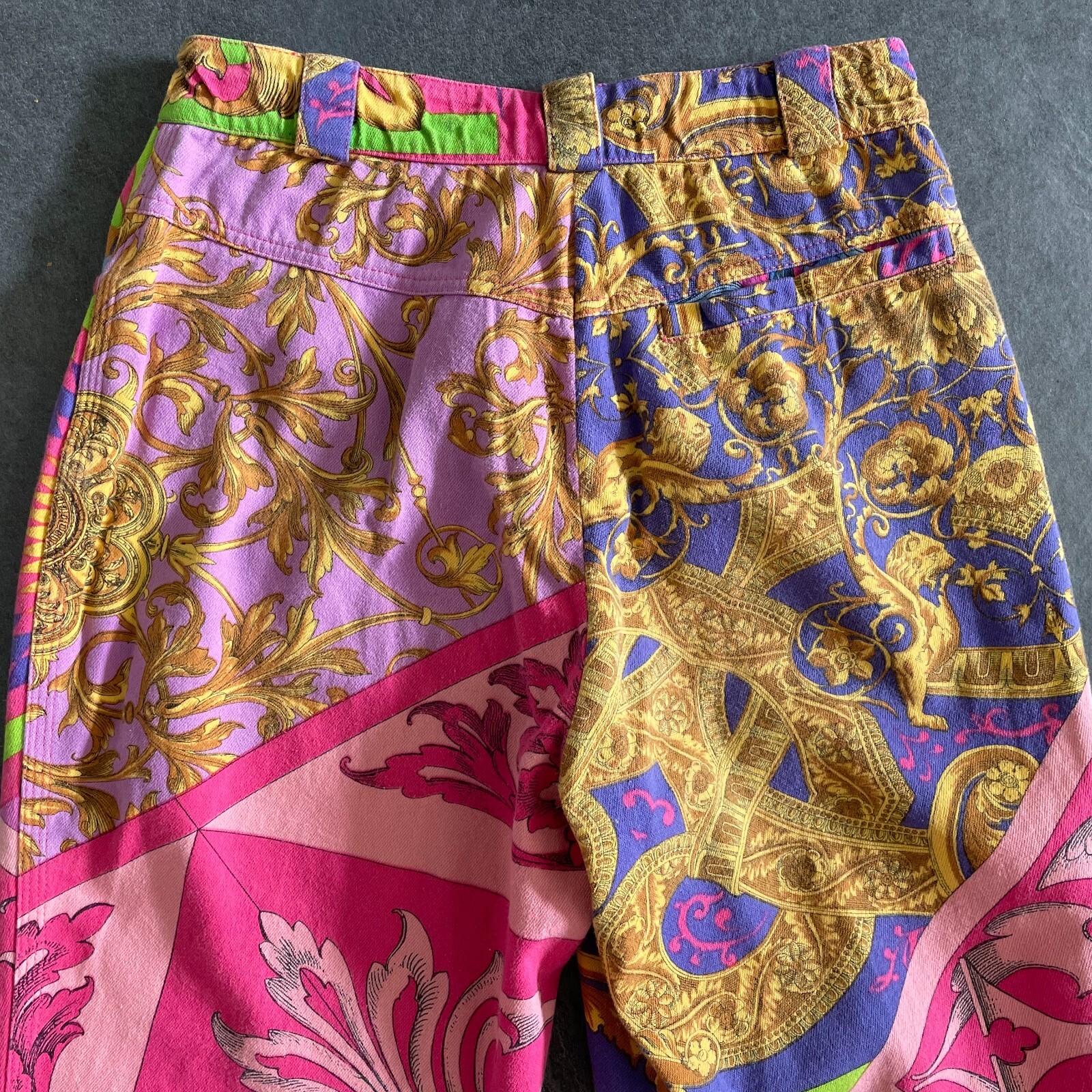GIANNI VERSACE jeans w/ iconic Multibarocco print size IT 40 from S/S 1992