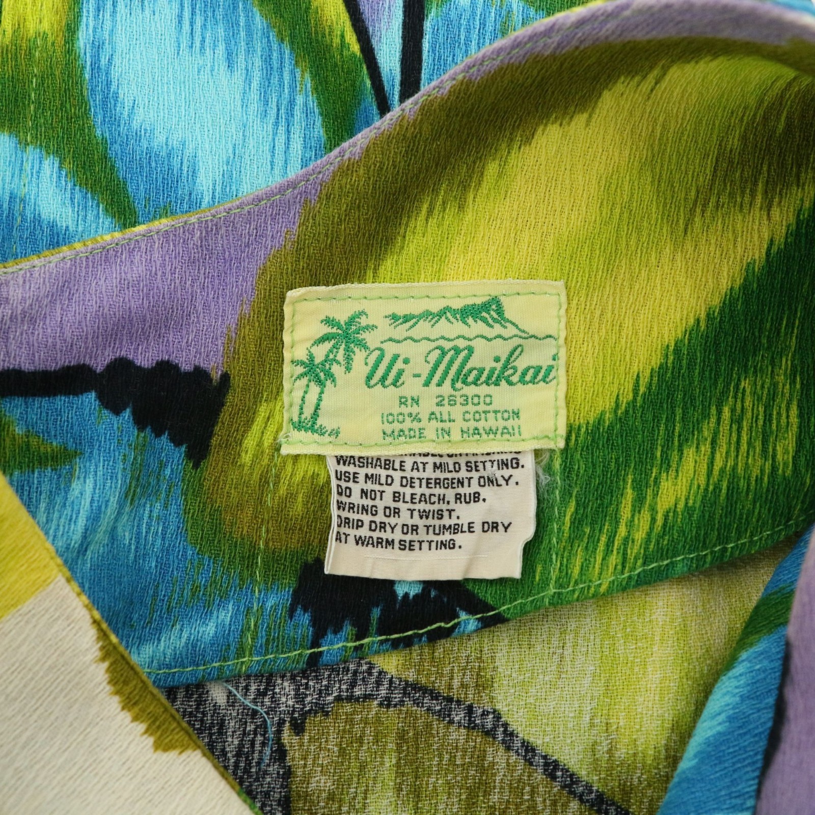 Vtg 60&rsquo;s Stunning Ui-Maikai Hawaii Bright Hawaiian Floral Barkcloth Maxi Dress