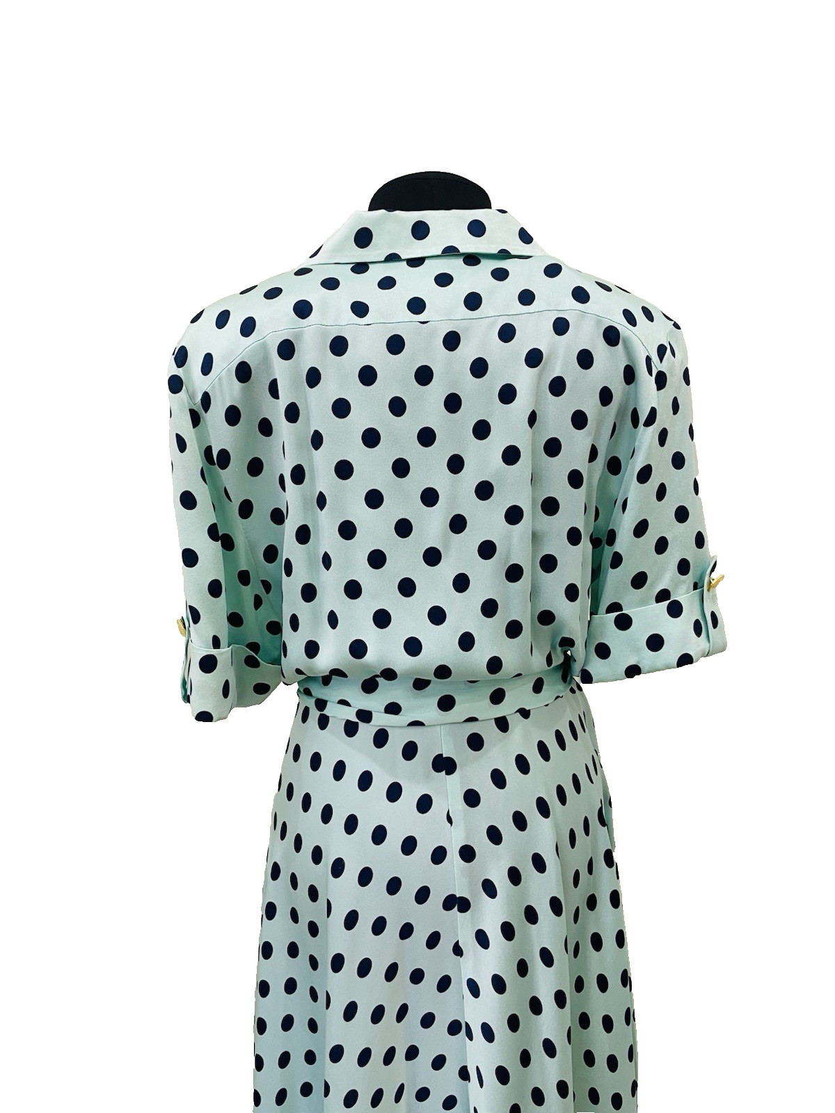 Vintage Escada by Margaretha Ley Silk Dress Polka Dot Pattern Made in Italy