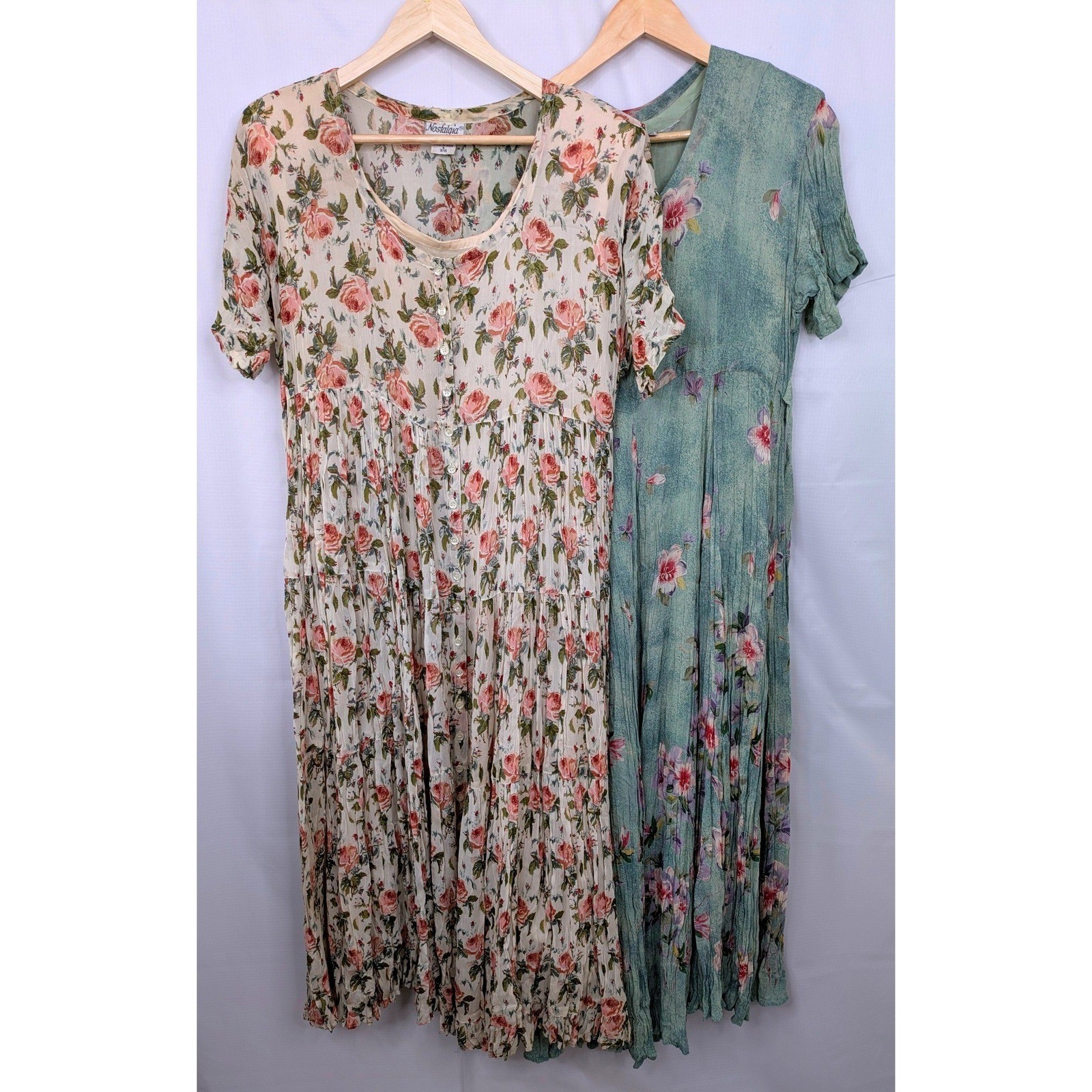 Lot of 2 Nostalgia Floral Maxi Dresses Women&rsquo;s Small Cottagecore Boho