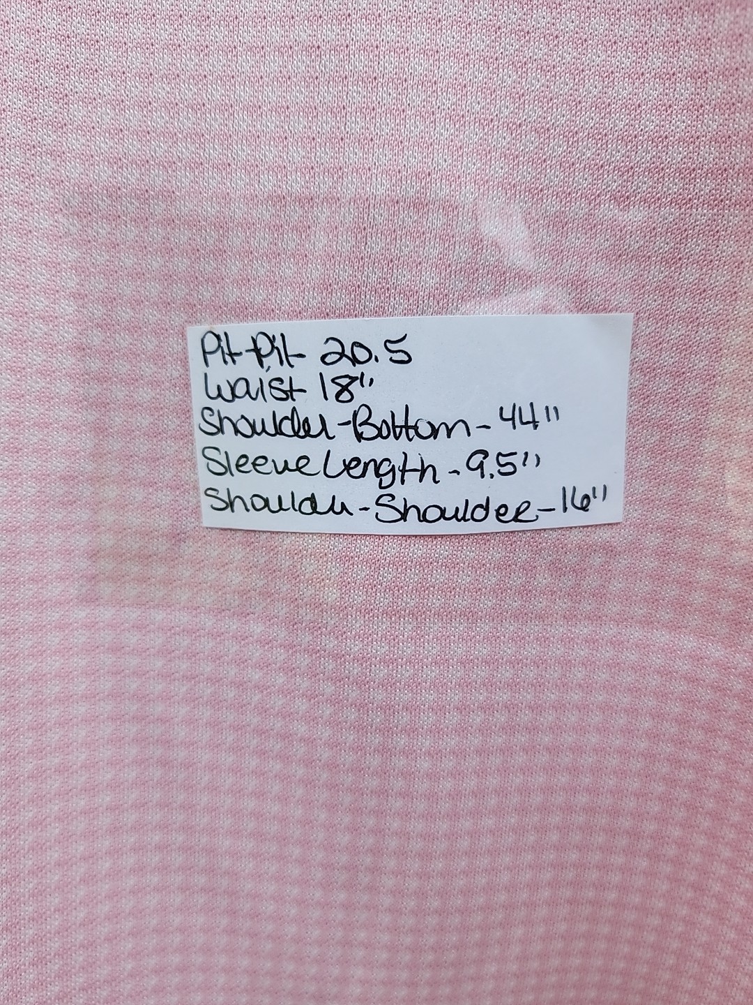 70s Handmade Pink Houndstooth Double Knit Polyester Dress – Womens XL-1X Vtg