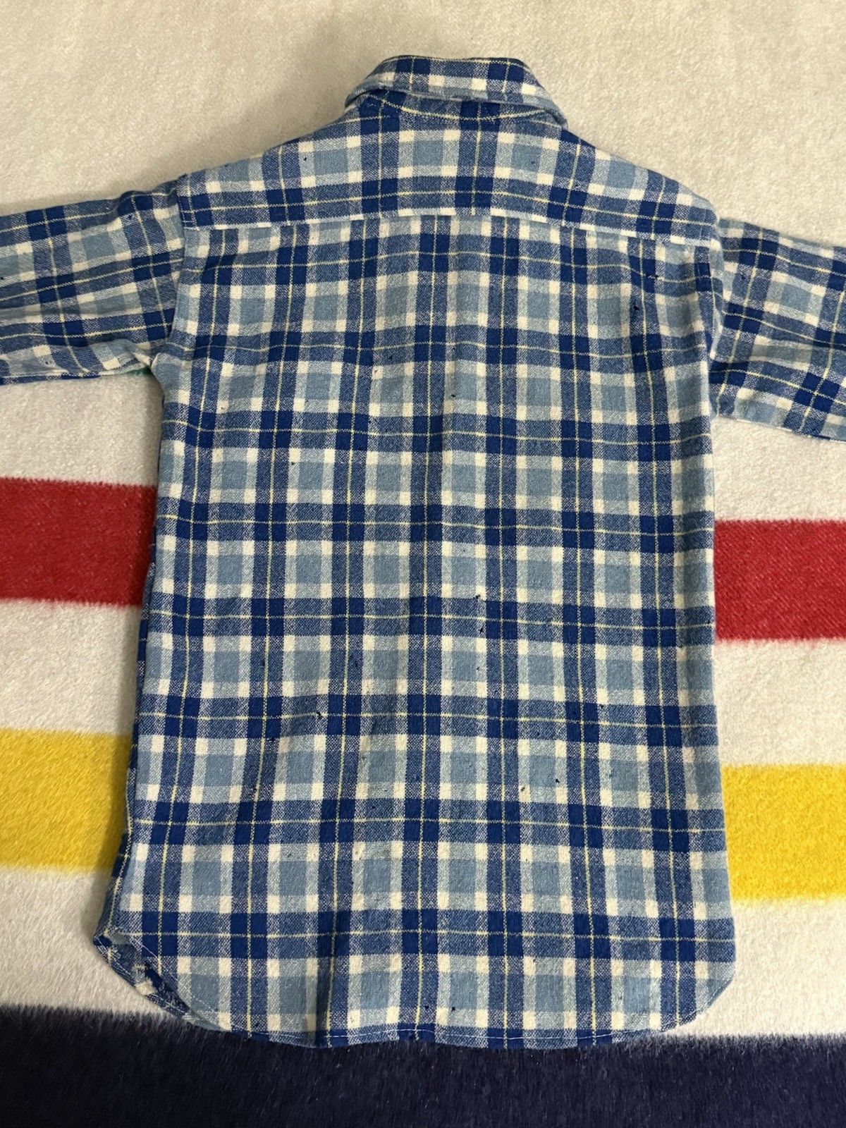 Vintage 30s 1930s 40s Pendleton Flannel Wool Distressed Thrashed Extra Small XS