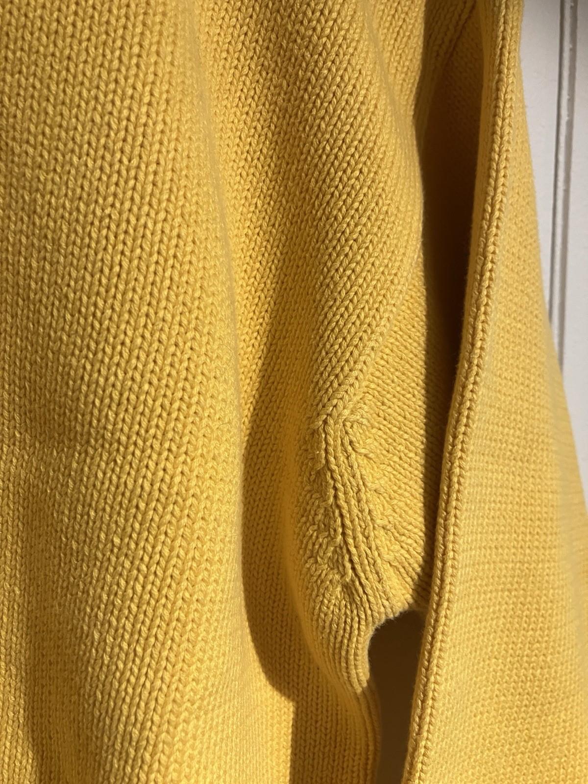 Vintage 80’s Essential Elements Yellow Cotton Crew Neck Sweater Size M Preppy