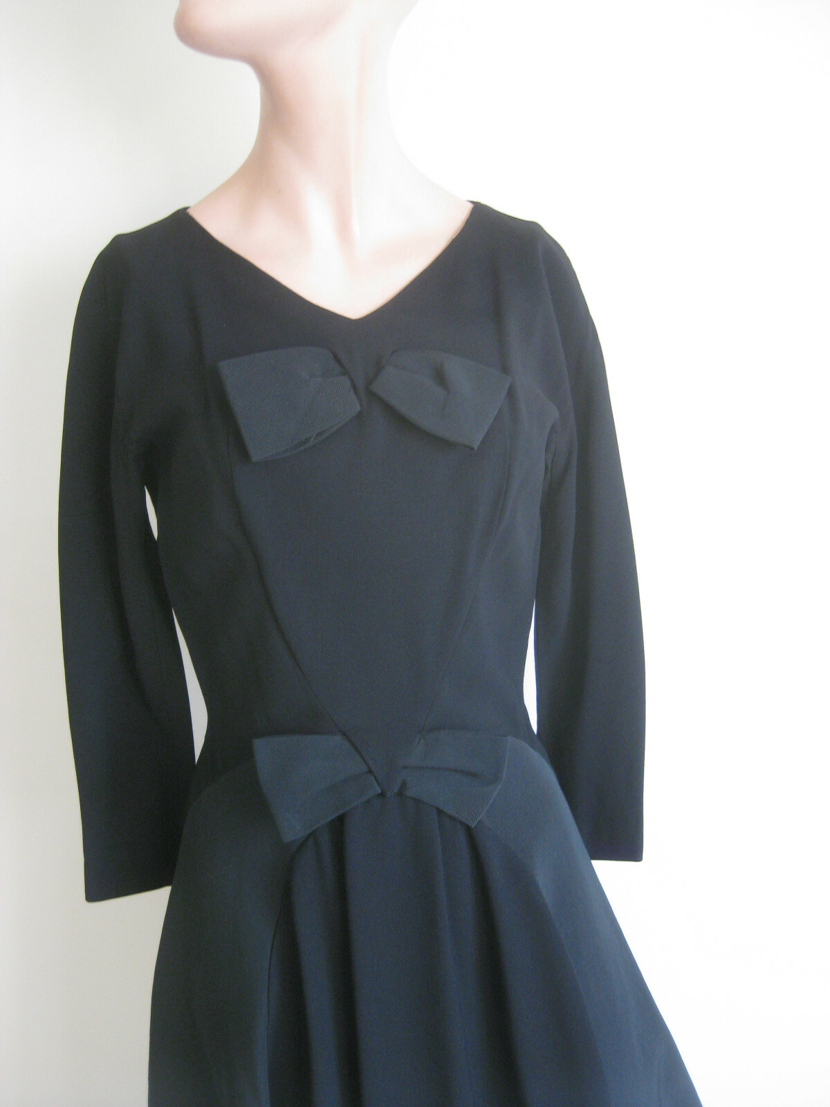 1950s 60s vintage BLACK Cocktail Party Dress