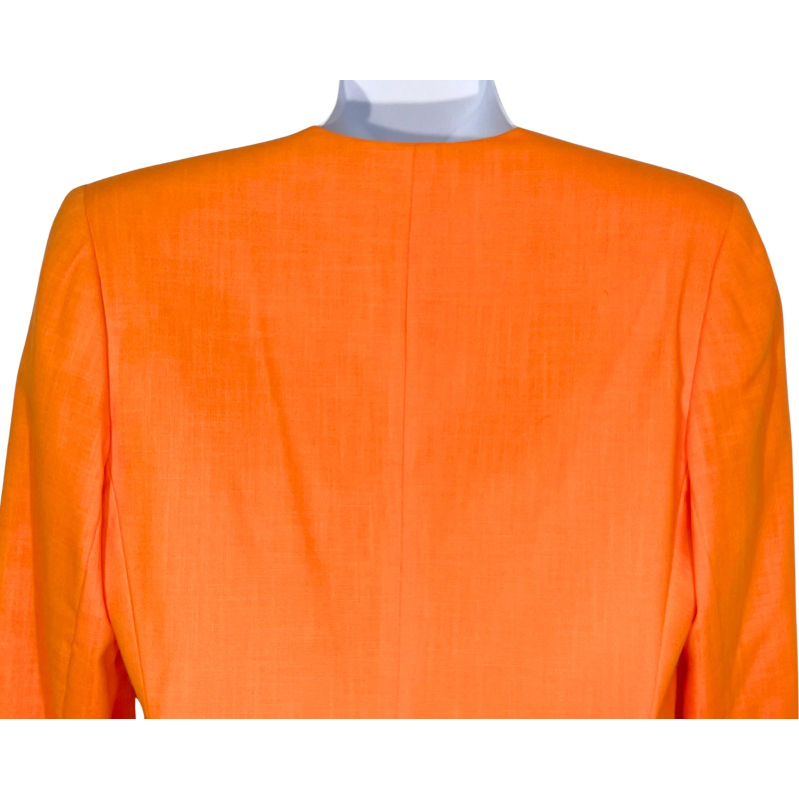 Vintage 90s Gilmor Sz 14 Boxy Suit Jacket Blazer Graphic Print Insert Orange New