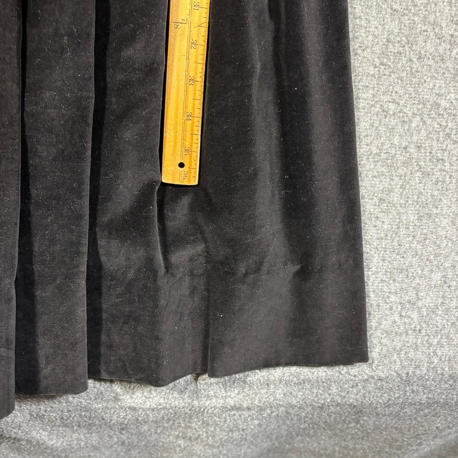 Vintage Teena Paige Black Velvet Pleated Fit & Flare Cocktail Dress 1950s MCM