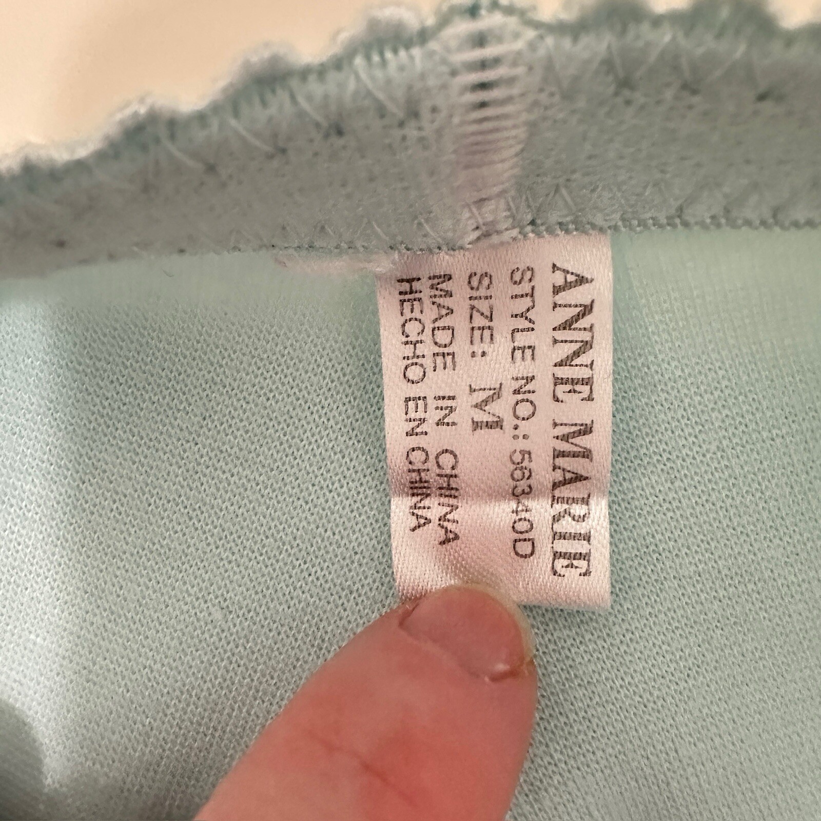Vintage Ann Marie Panty Brief M High Waist Aqua Blue Ruffle Leg Secret Zipper