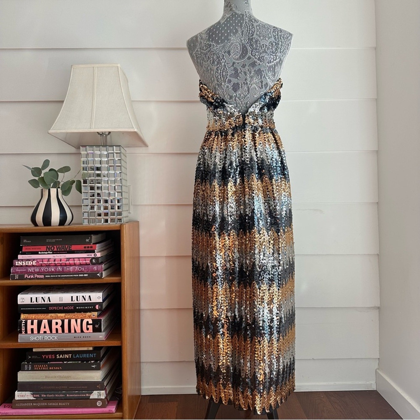 Vintage Sequin Dress Vintage Gown Special Occasion Bridal Wedding Party Dress