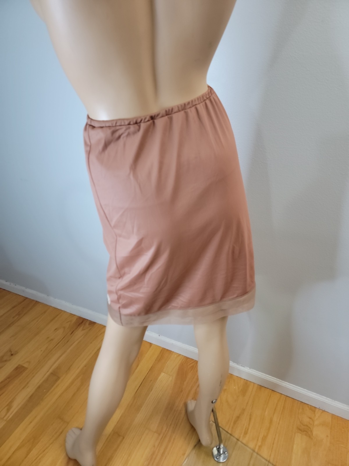 Vintage Van Raalte All Dupont Nylon Copper Half Slip Lace Detail Size Petite S