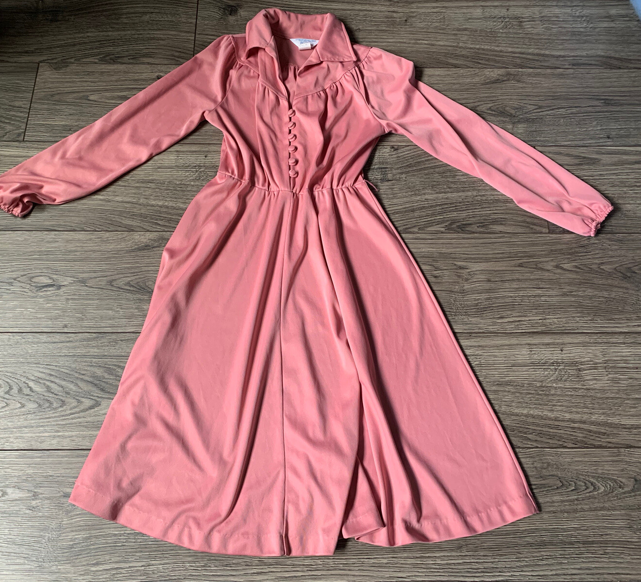 VINTAGE SEARS POLYESTER COTTON CANDY PINK WOMEN’S DRESS SIZE 8P