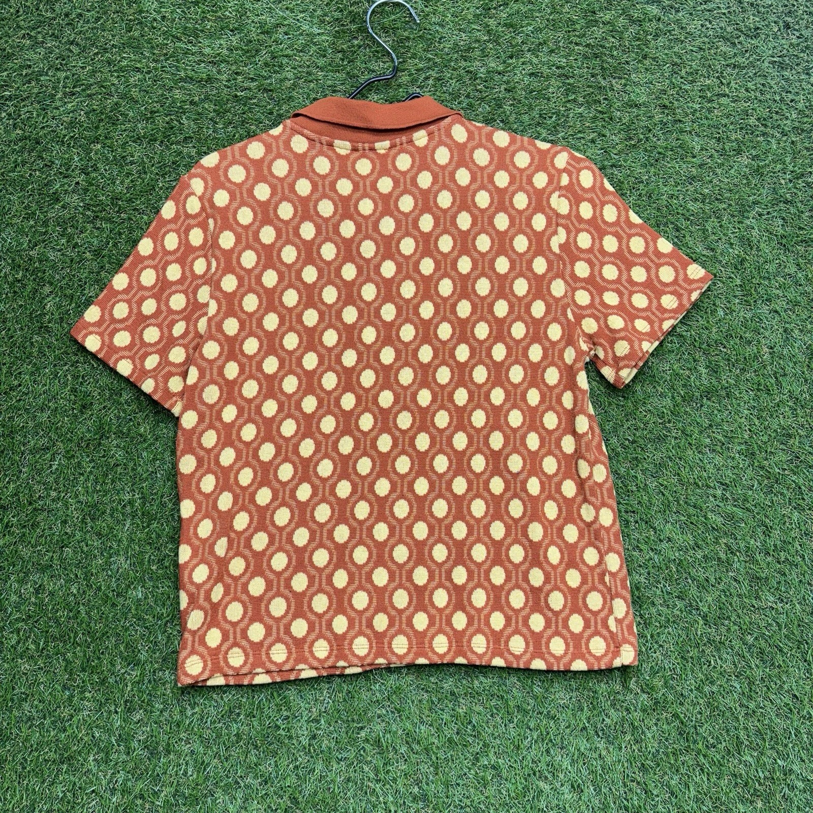 Vintage 70s Collared Shirt Womens Medium Knit Coogi Style Boho Hippy Retro y2k