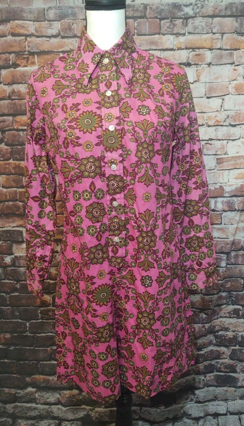 VTG JEANIE BY BLUE BELL INC. 1960-70s MOD PURPLE ROMPER JUMPER FLORAL sz 11/12