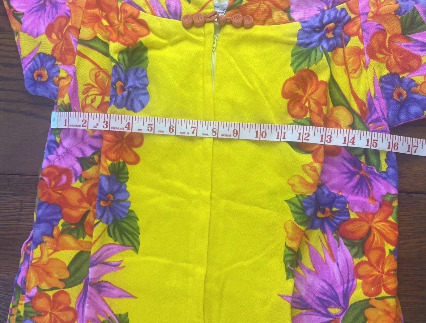 Vintage 1960’s Hawaiian Togs Honeymoon Mini Dress Bright Yellow Floral Size XS