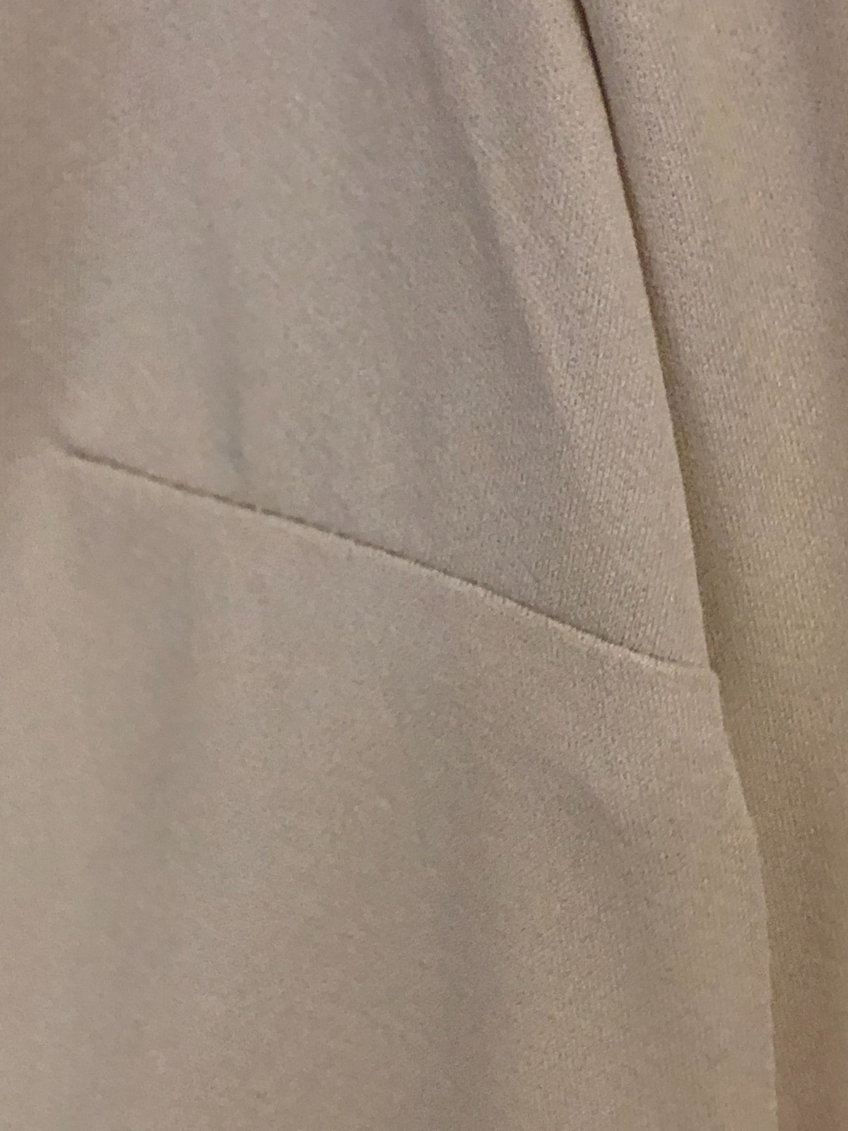 Vintage Handmade Beige Blouse Size 39 Chest Ruffled Collar & Sleeves Lace Trim