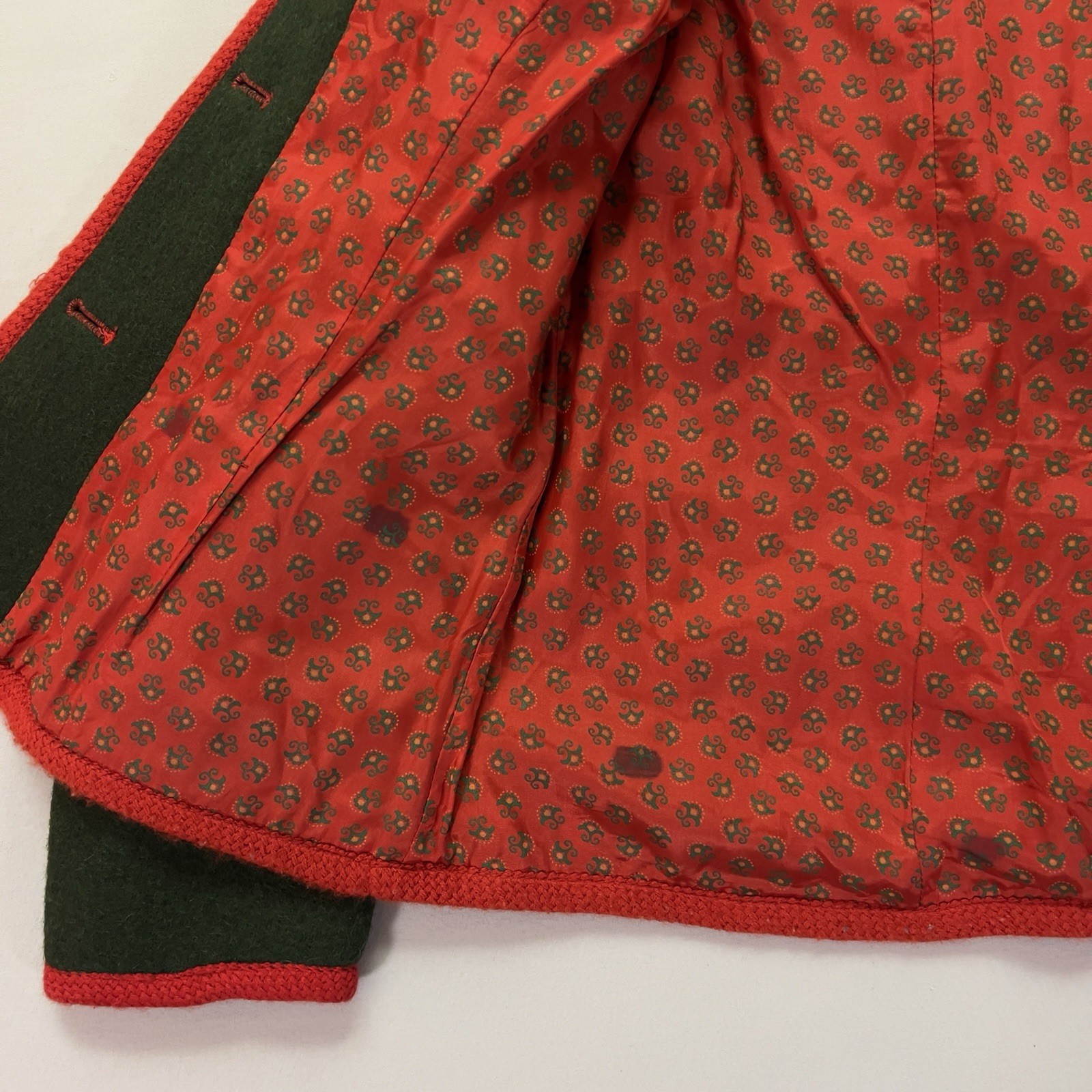 Vintage GU-TRA Austrian Walkjanker Wool Jacket Women 38 Trachten Green