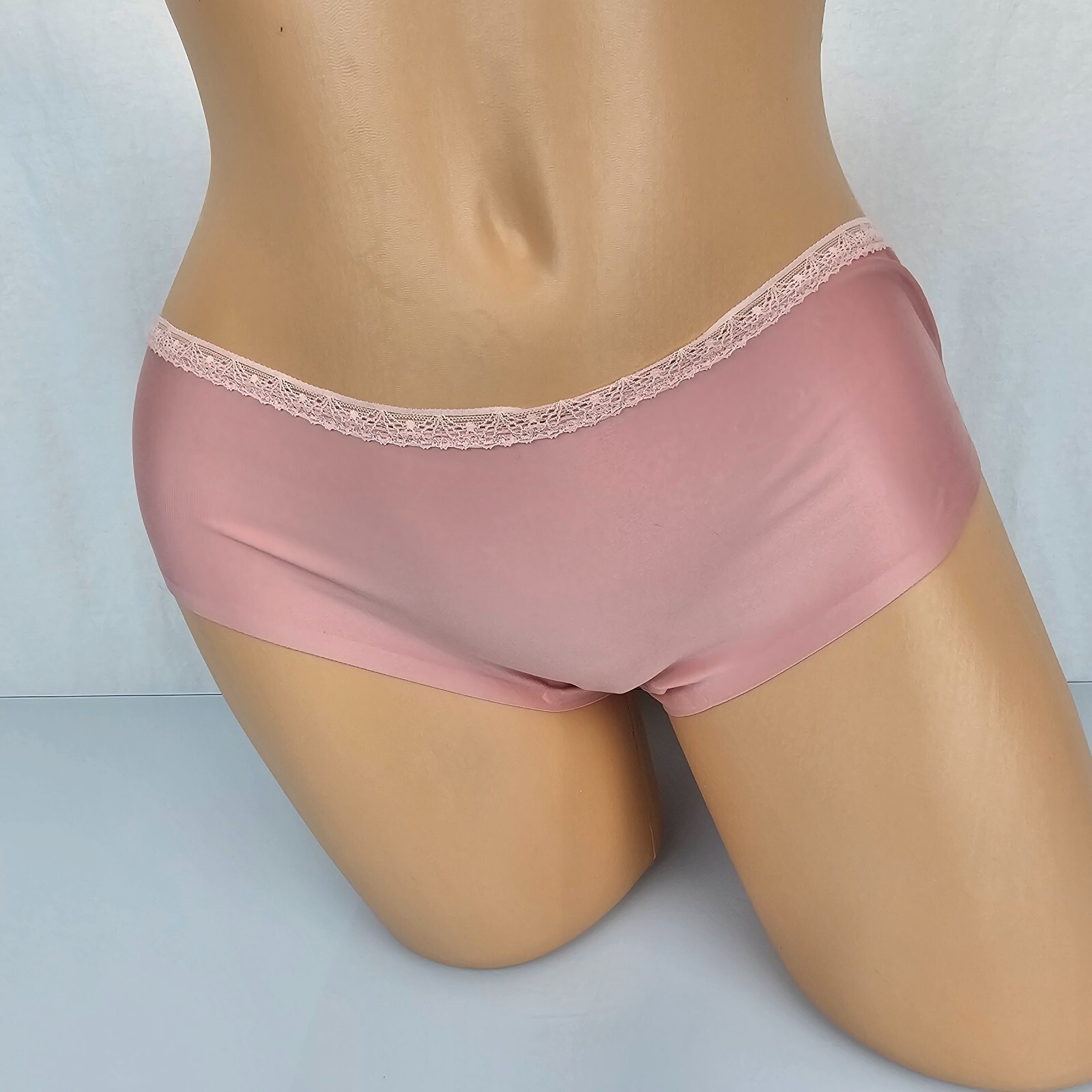 Marilyn Monroe Pink Microfiber Silky Hiphugger Panties Lace XL 8