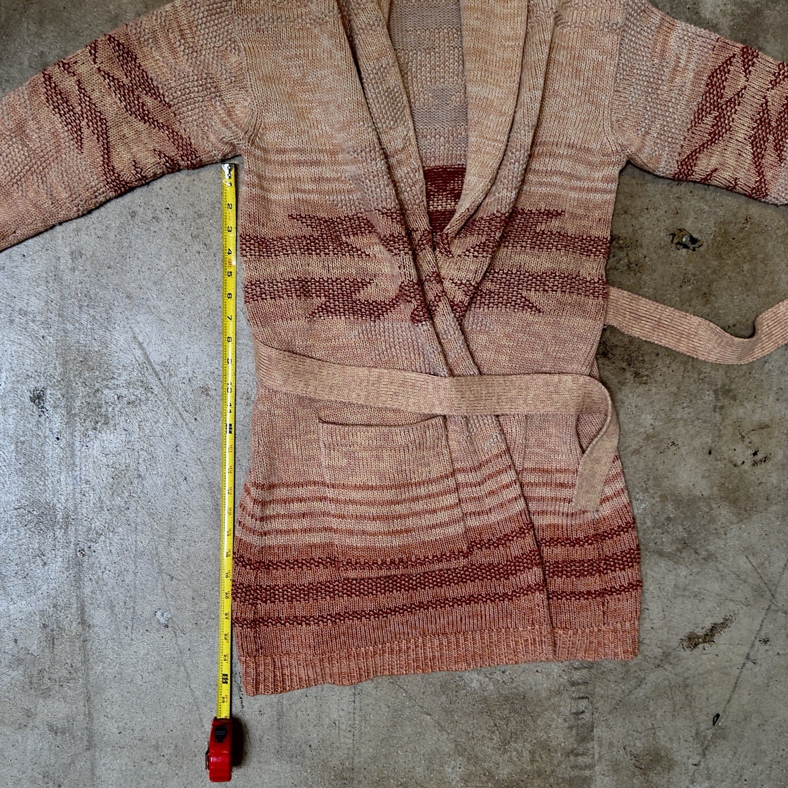 Vintage Women’s Pendleton Wrap Around Shawl Collar Belted Sweater Size L