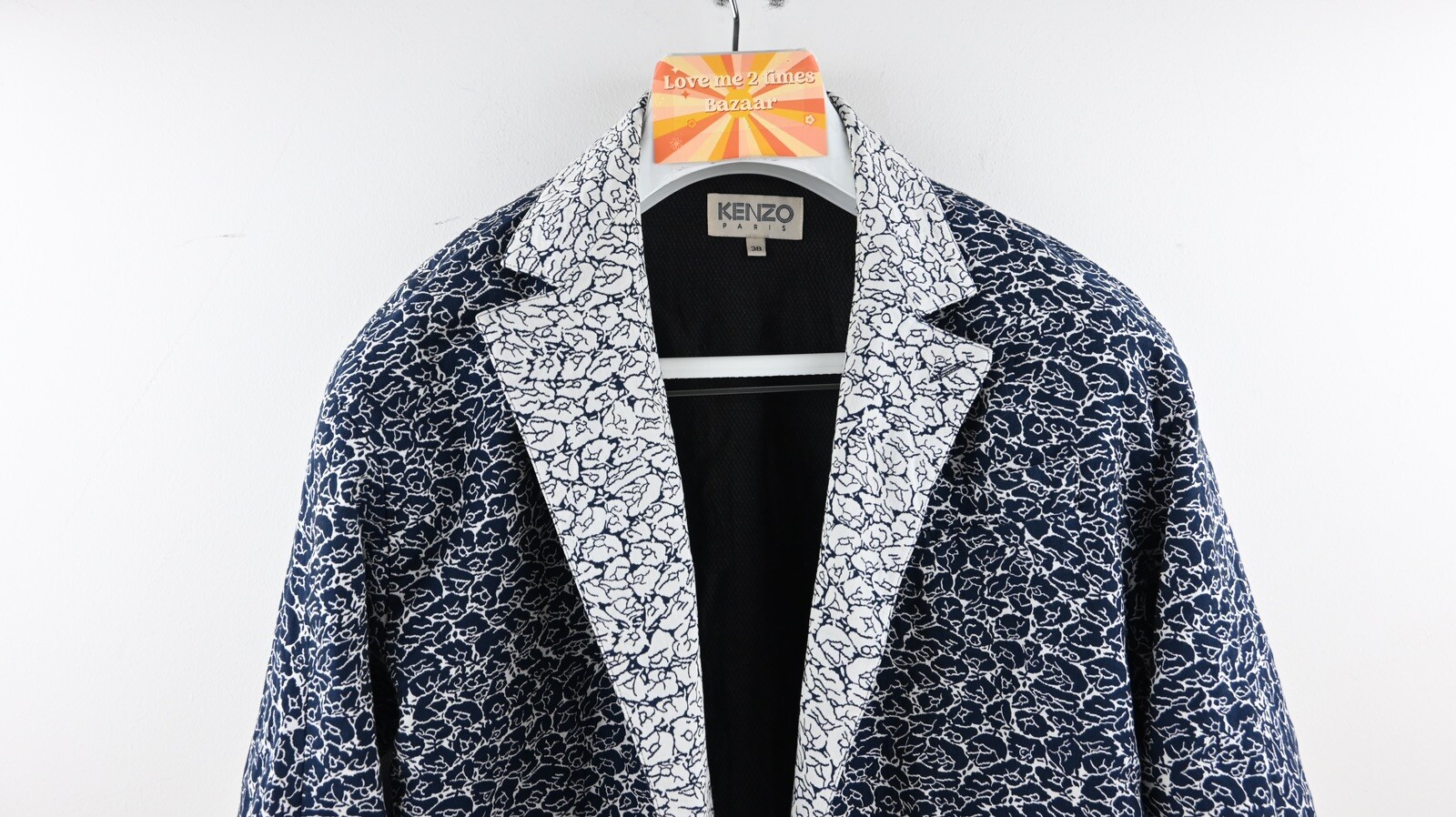 Vintage KENZO jacket in ink/white size EU38/UK10