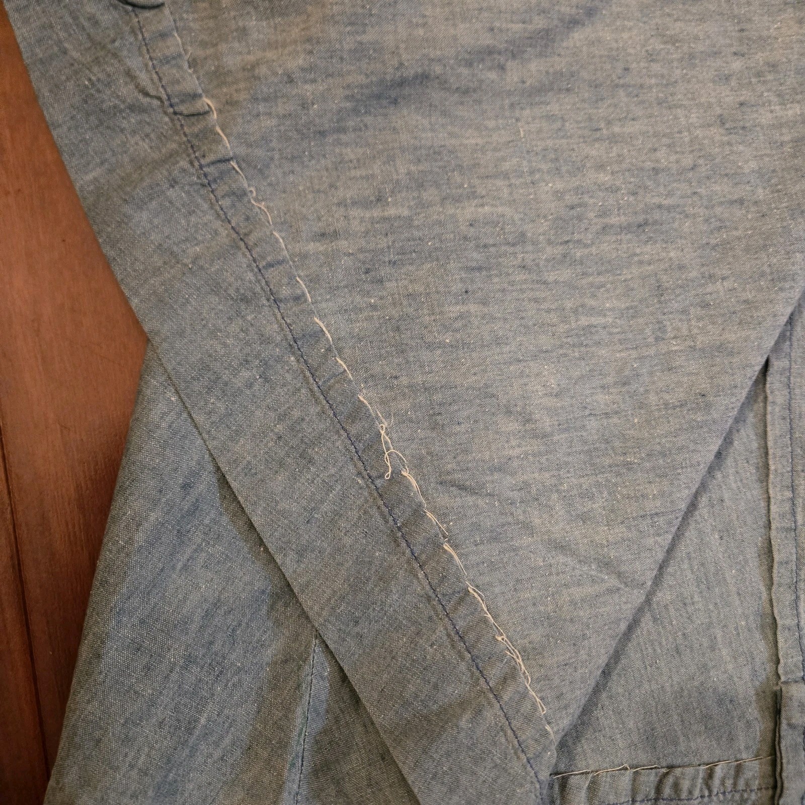 Vintage Stockton Light Denim Full-Circle Wrap Skirt Cottage Prairie Bohemian