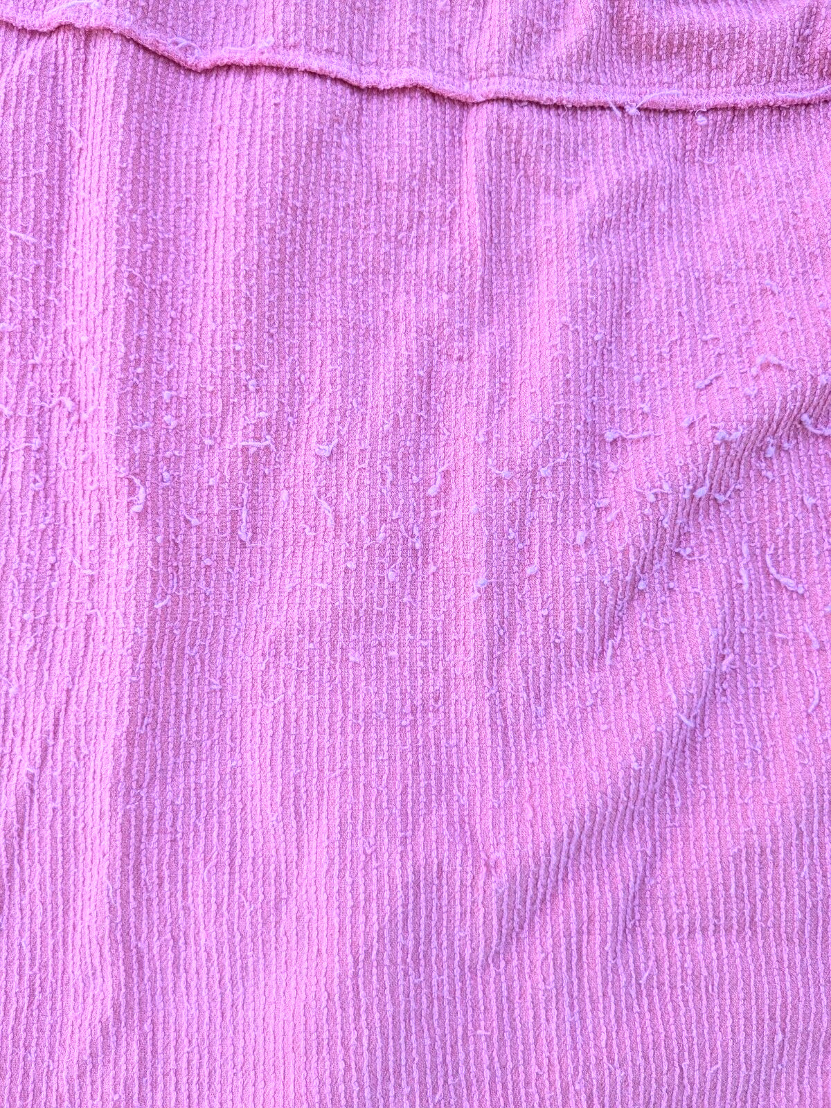 Vtg STAN HERMAN Bubble Gum Pink Chenille Robe Button Front Short Sleeve XXL/OS