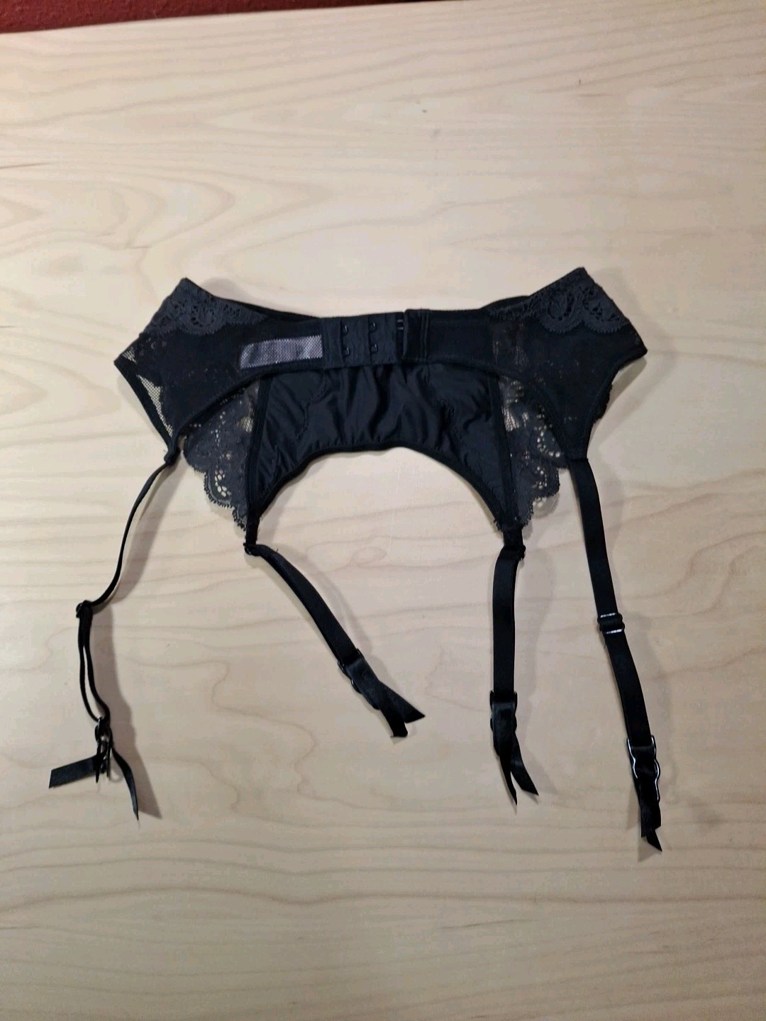 Vtg Y2K Victoria&rsquo;s Secret Black Lace Garter Belt Women Small circa 2001 Lolita