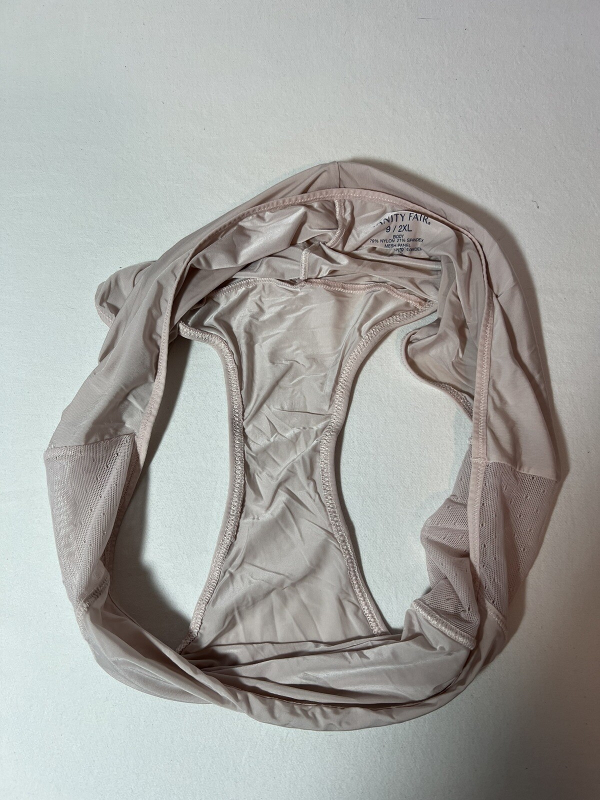 Vintage Silky Soft Vanity Fair “Breathable Luxe” Brief 9/2XL Nude Panty