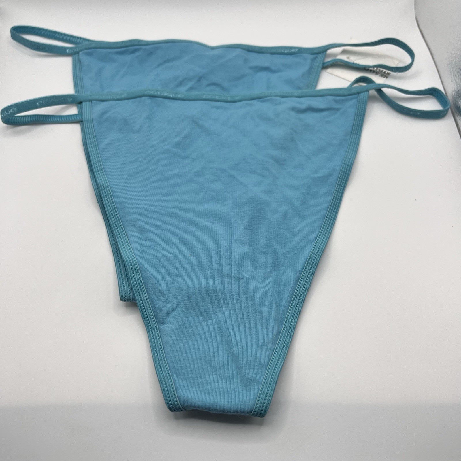 2X Cacique Turquoise 2000 vintage Lane Bryant V-string thong panties 14/16 NWT