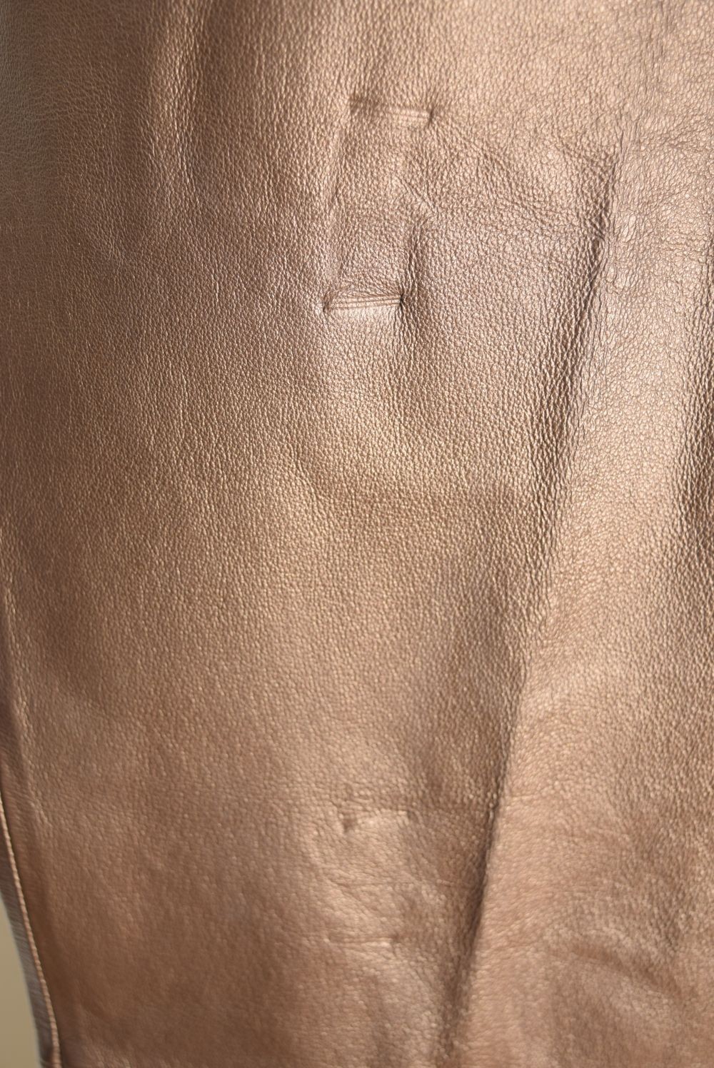vintage Y2K leather pants metallic bronze straight leg trousers Spiegel 12 L
