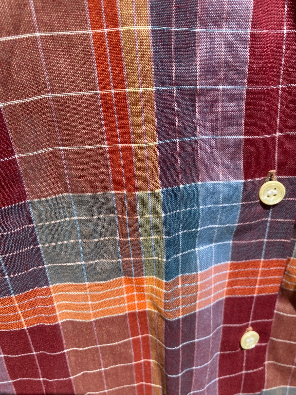 Vintage Levi&rsquo;s Plaid Sheer Long Sleeve Shirt Womens size 18 XL EUC Western