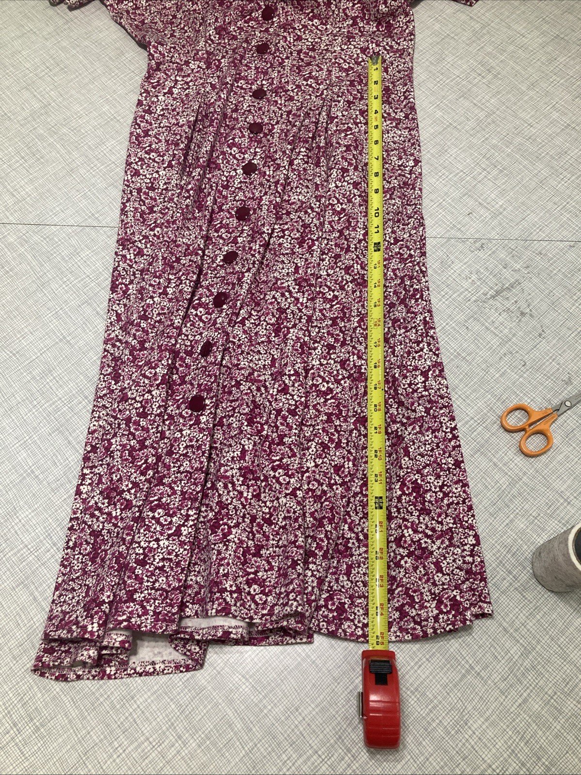 Vtg 80s Tabby of California Floral Button Down Midi Dress 12P EUC Cottagecore