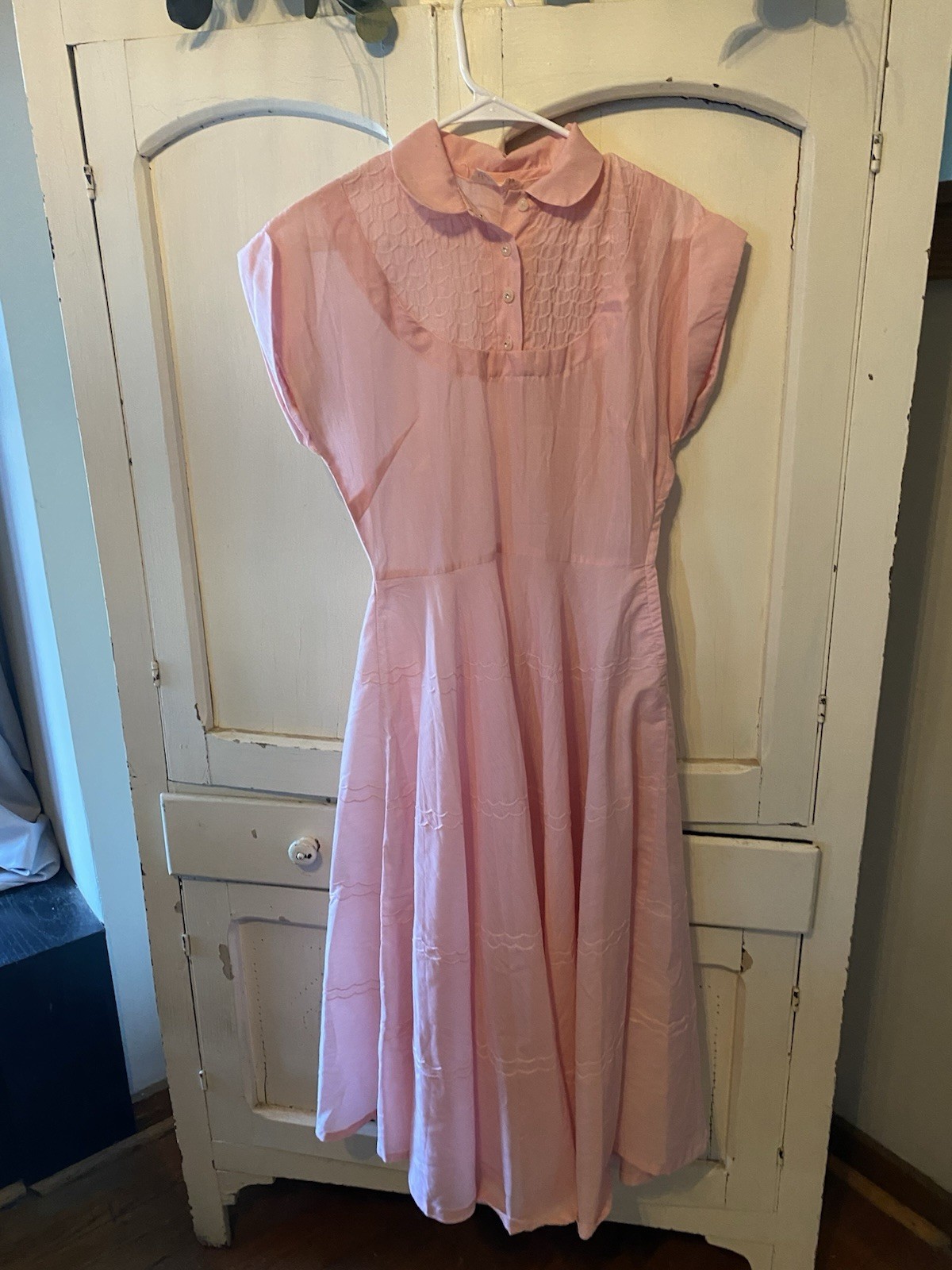 Vicky Vaughn Junior Pink Cotton 50&rsquo;s Style Vintage Dress