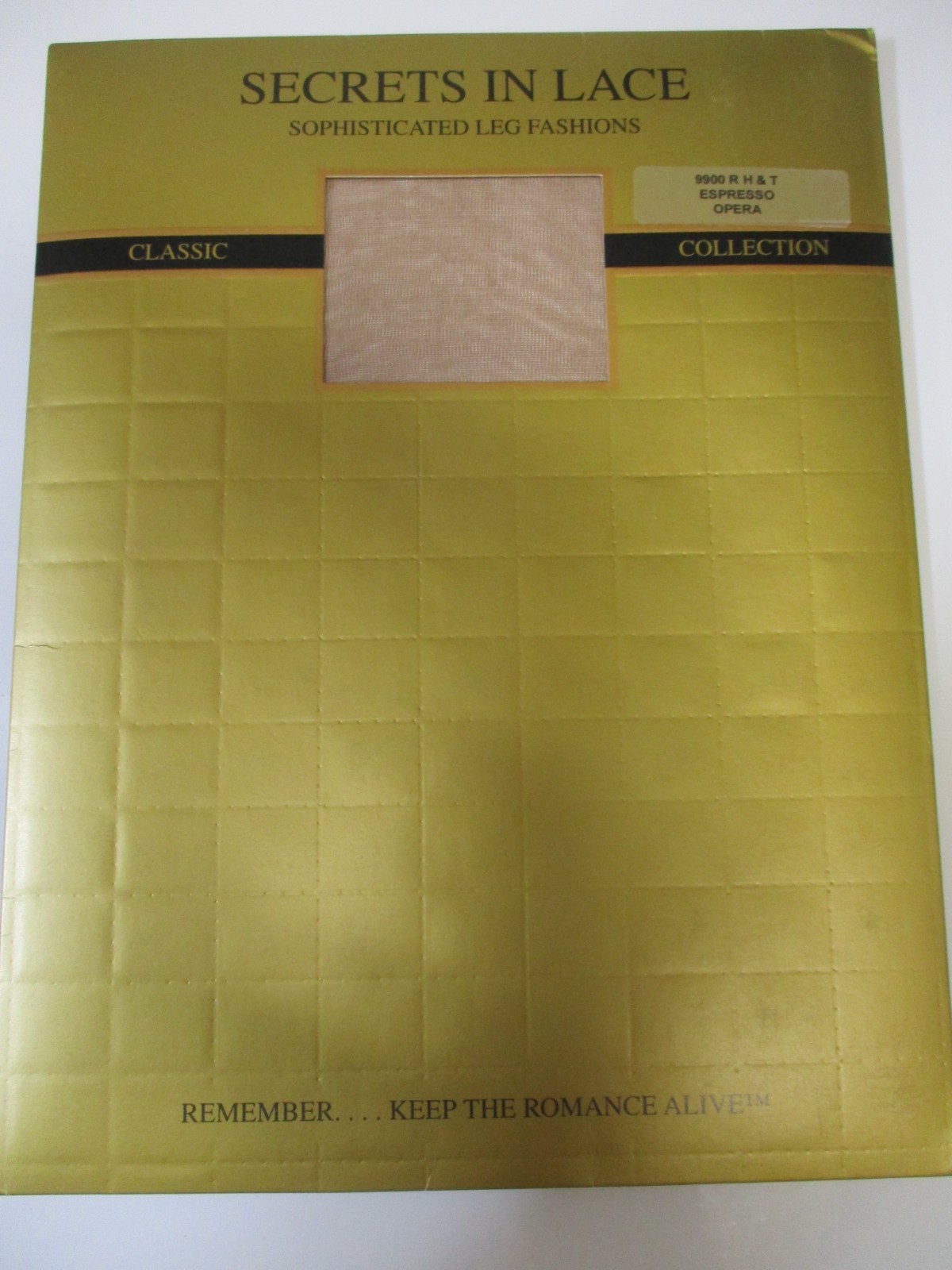 1PR VINTAGE SECRETS IN LACE 9900 RHT SHEER FLAT KNIT NYLON STOCKINGS OPERA EXPRE