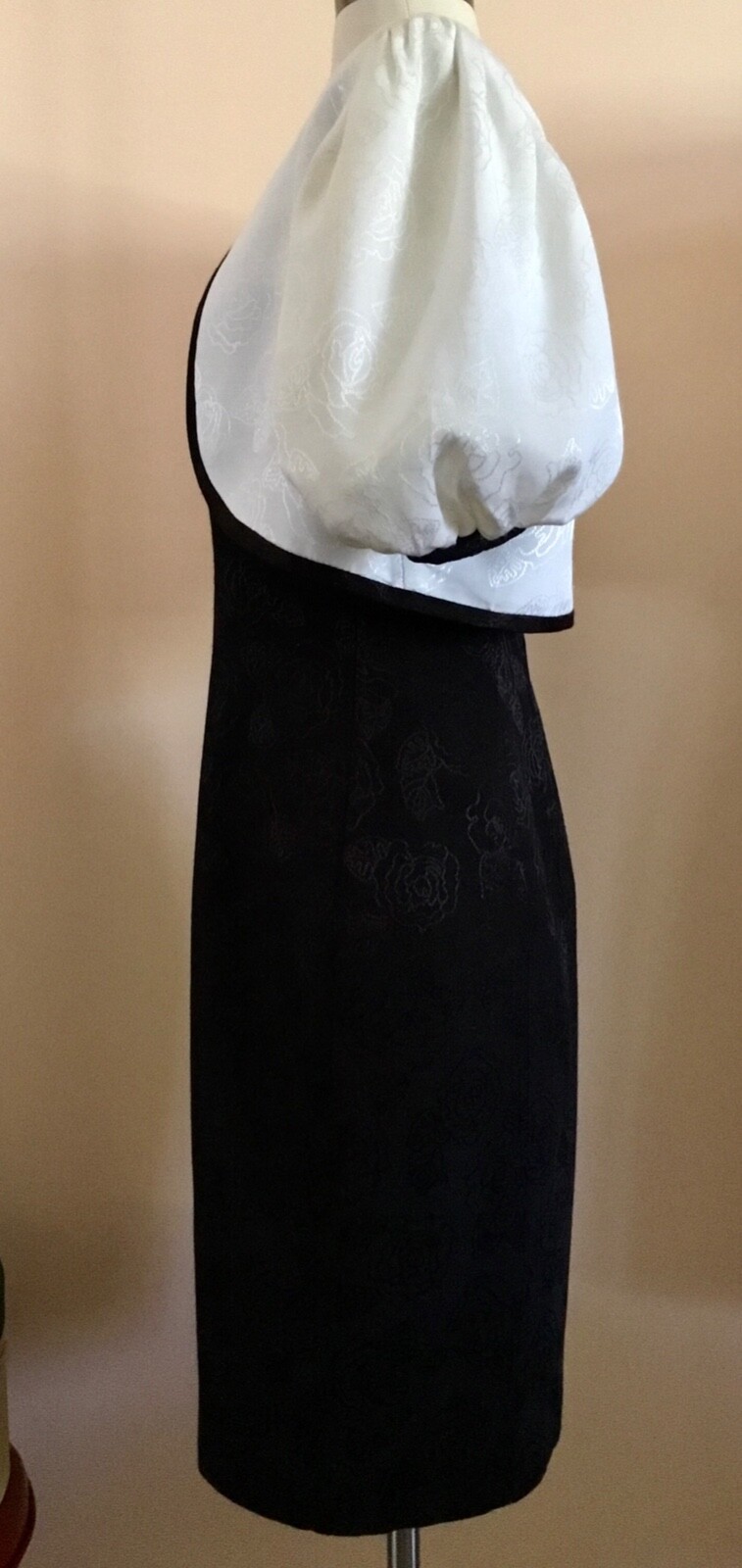 VTG &lsquo;POSITIVELY ELLYN&rsquo; 2 PC DRESS & JACKET BLACK & WHITE NO SZ OR FABRIC LABEL