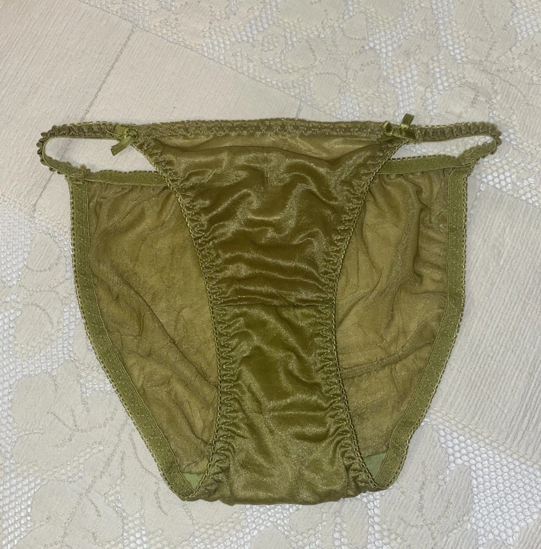 VINTAGE Panty by JOLIE INTIMATES SZ S/5 STRING BIKINI SHEER PANTIES #8B1