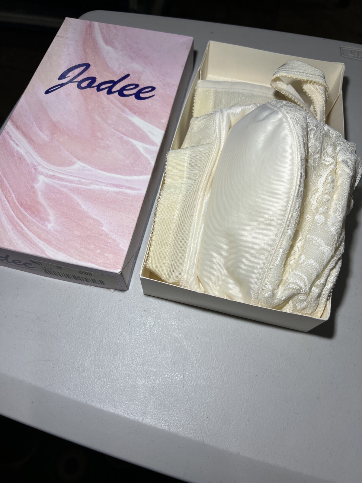 NEW Jodee Surgical Style 3401 Post Mastectomy Bra IVORY w/Pockets USA-MADE 36DD