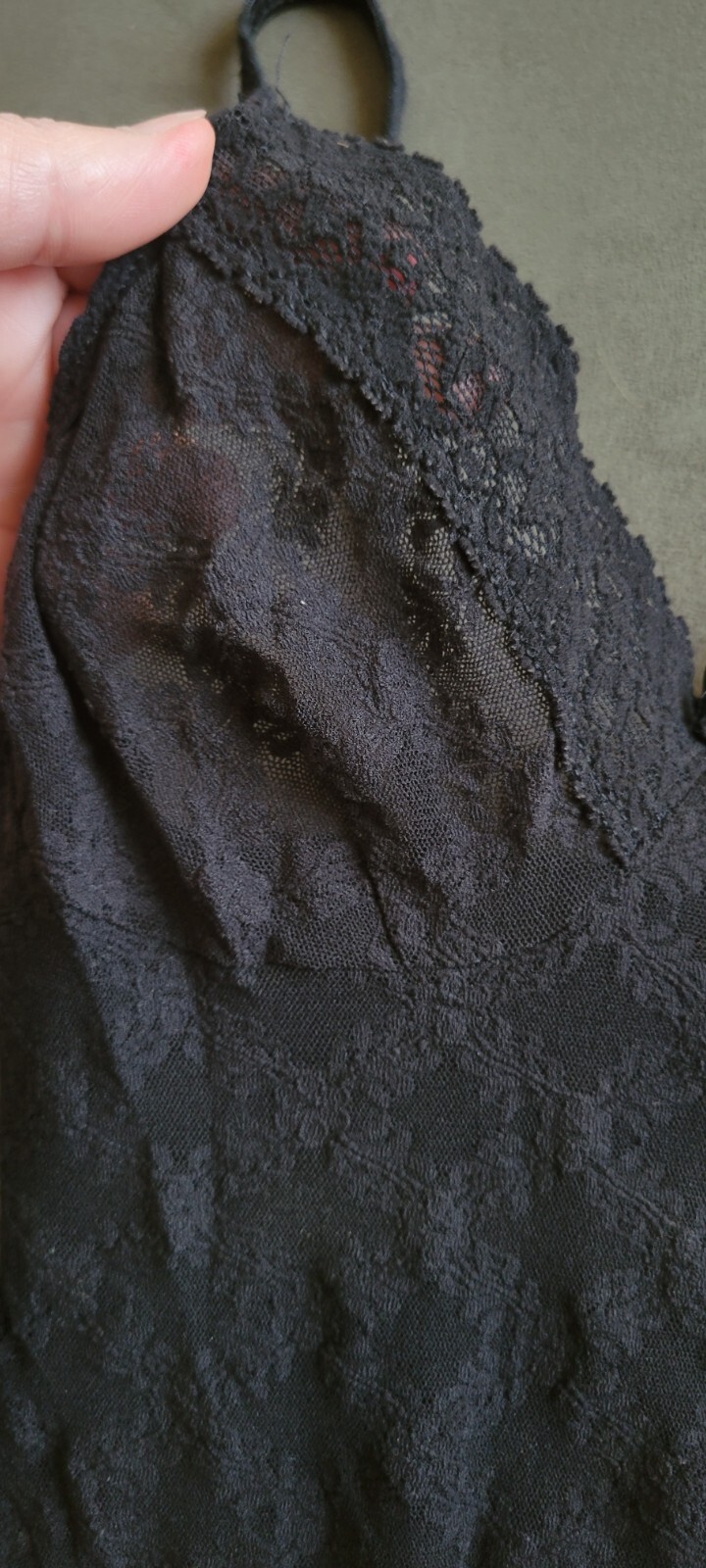 Vintage Black Lacy Teddy – Size Small