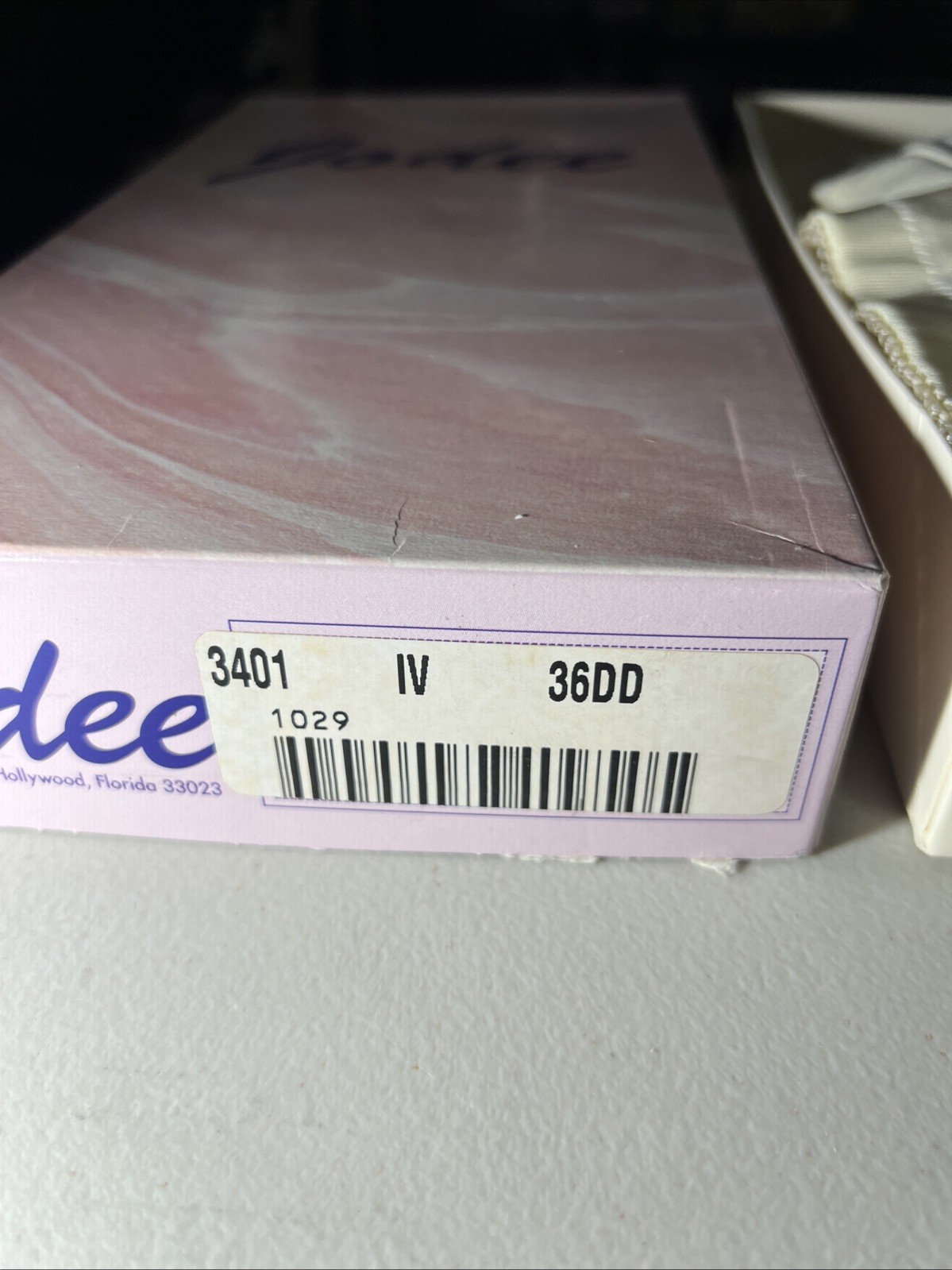 NEW Jodee Surgical Style 3401 Post Mastectomy Bra IVORY w/Pockets USA-MADE 36DD