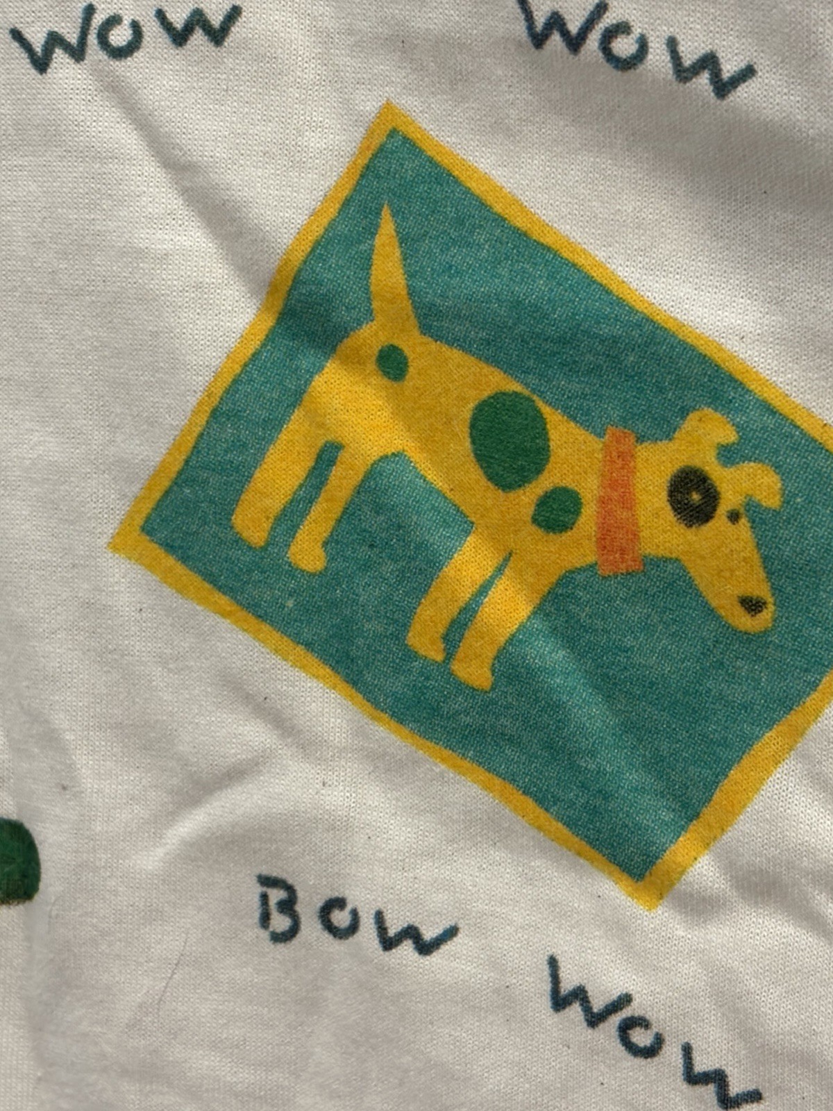 Vintage 1997 Relevant Products All Over Print Dog Bow Wow Tee Sz. Large New